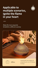 Flame Effect Aroma Diffuser Ultrasonic Humidifier with LED Color Light Mist Maker Quiet Atomizer Air Purifier for Home Office