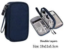 Travel Waterproof Double Layers Storage Bags Organizer Bag Cable Digital Accessories Storage Bag Portable Power Hard Drive Case