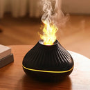 Flame Effect Aroma Diffuser Ultrasonic Humidifier with LED Color Light Mist Maker Quiet Atomizer Air Purifier for Home Office