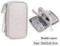 Travel Waterproof Double Layers Storage Bags Organizer Bag Cable Digital Accessories Storage Bag Portable Power Hard Drive Case