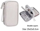Travel Waterproof Double Layers Storage Bags Organizer Bag Cable Digital Accessories Storage Bag Portable Power Hard Drive Case