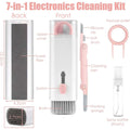 7-in-1 Portable Cleaning Kit for AirPods Pro/AirPods, Wireless Earbuds, Phone, Laptop with Brush - White Gadgets Care Tool Set