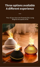 Flame Effect Aroma Diffuser Ultrasonic Humidifier with LED Color Light Mist Maker Quiet Atomizer Air Purifier for Home Office