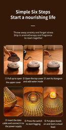 Flame Effect Aroma Diffuser Ultrasonic Humidifier with LED Color Light Mist Maker Quiet Atomizer Air Purifier for Home Office