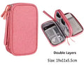 Travel Waterproof Double Layers Storage Bags Organizer Bag Cable Digital Accessories Storage Bag Portable Power Hard Drive Case